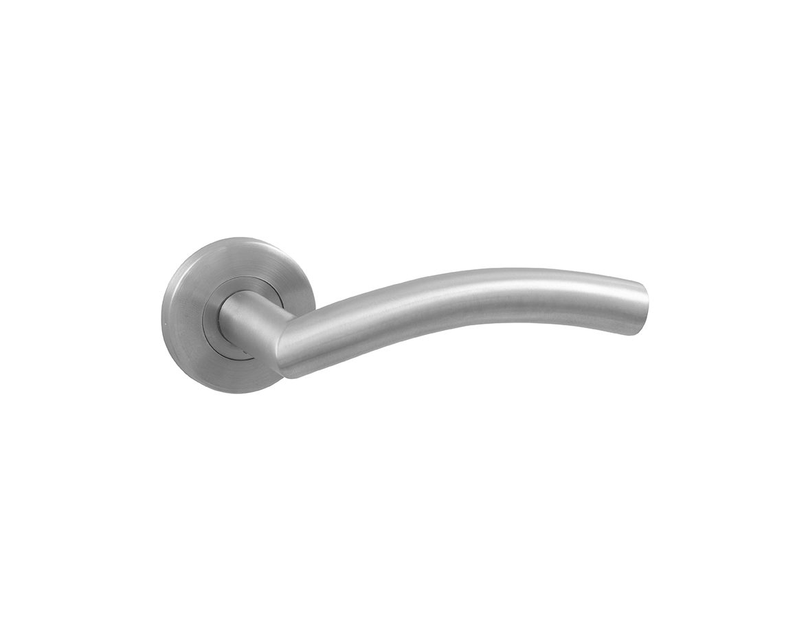 Deurklink Elmedo op rozet RVS geborsteld 2 105 03 e1619962814531
