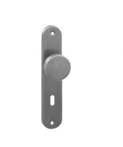 Deurklink Montclar voordeurbeslag Montclar RVS geborsteld 6 Montclar op schild e1619964045727