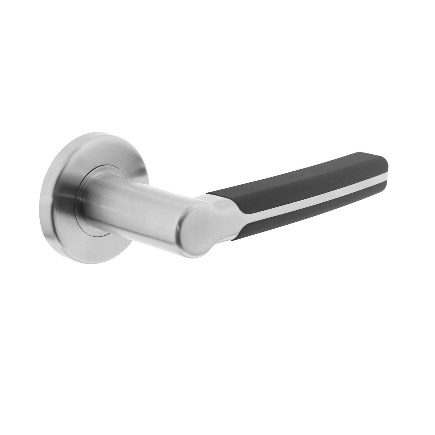 Intersteel deurklink Bas König Elegant Fusion RVS Geborsteld