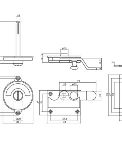 Intersteel WC-overslag met bocht rood / groen messing ongelakt 3 0010.370006 2
