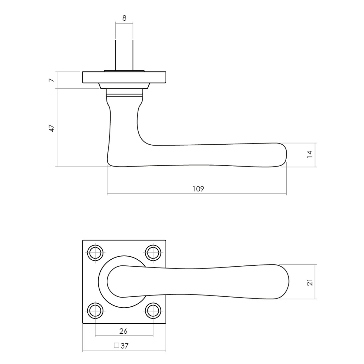 Intersteel Deurkruk Trento met rozet 38x38x7mm messing getrommeld 3 0011.038802 2