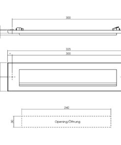 Intersteel Brievenbus met klep/regenrand messing getrommeld 3 0011.400001 2 1