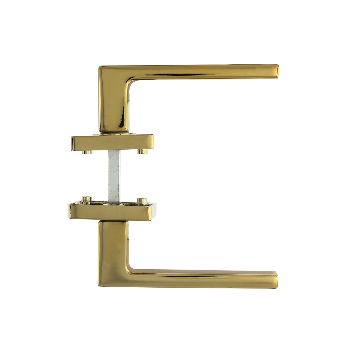 Intersteel Deurkruk Hera op vierkante rozet 55x55x10 mm messing titaan PVD 5 0013.171302 5