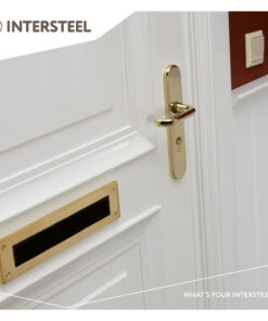 Intersteel Veiligheidsbeslag SKG*** profielcilindergat 72 mm ovaal met kerntrekbeveiliging messing gelakt 5 0013.382036 9