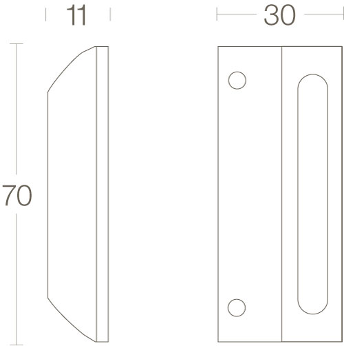 Intersteel Sluitplaat voor raamsluiting messing gelakt 2 0013.561500 2