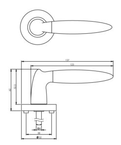 Intersteel Deurkruk Elen op rozet chroom 5 0016.168202 2