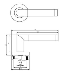 Intersteel Deurkruk Nicol op rozet chroom 5 0016.168502 2