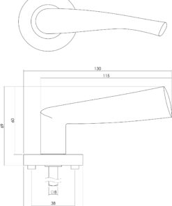 Intersteel Deurkruk Giussy op rozet chroom 5 0016.168702 2