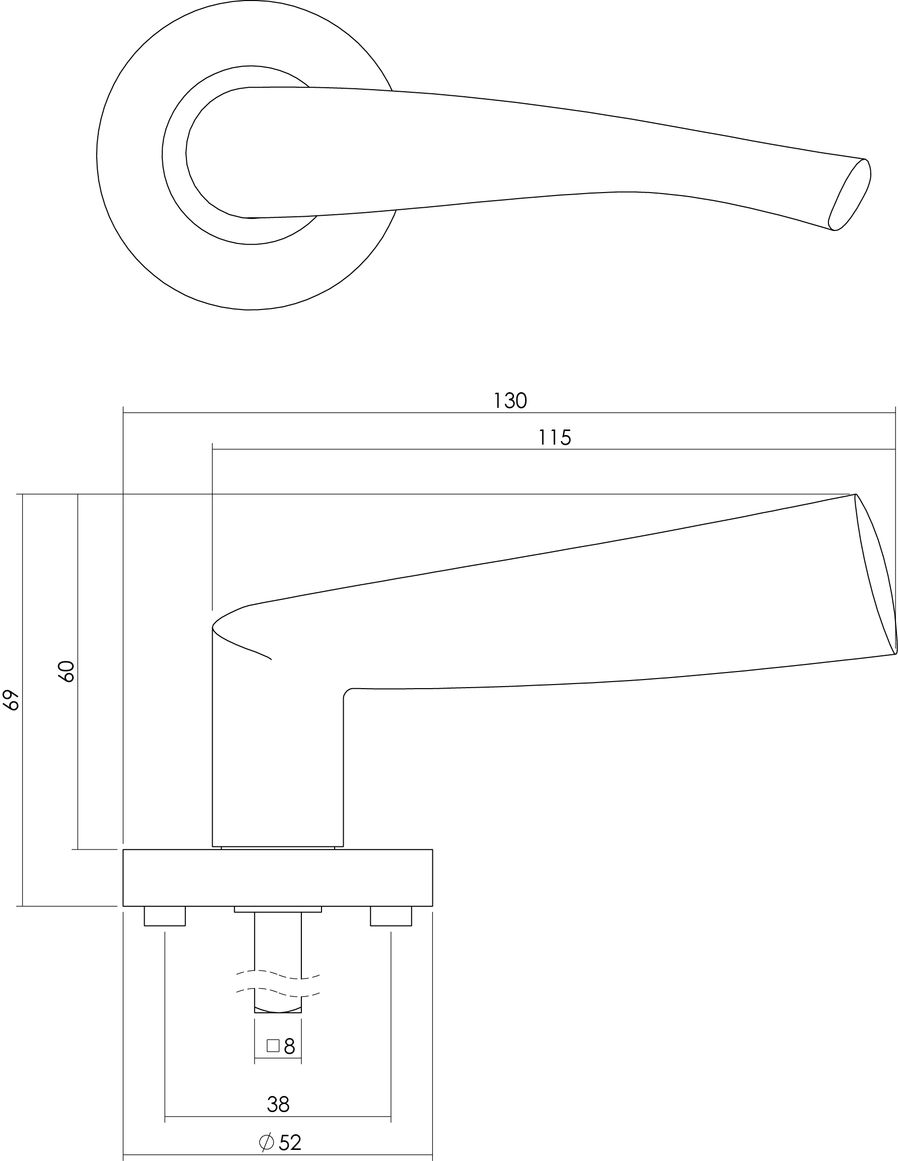Intersteel Deurkruk Giussy op rozet chroom 3 0016.168702 2