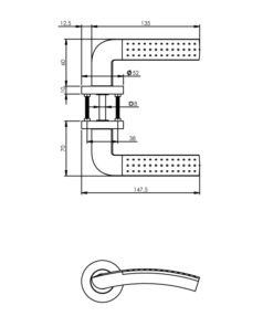 Intersteel Deurkruk Sharon op rozet chroom 5 0016.168802 2
