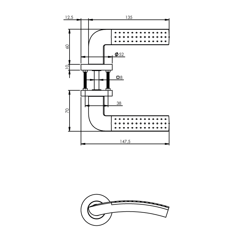 Intersteel Deurkruk Sharon op rozet chroom 3 0016.168802 2