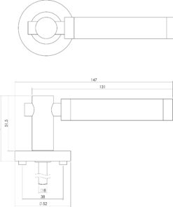 Intersteel Deurkruk Birgit op rozet chroom 5 0016.169802 2