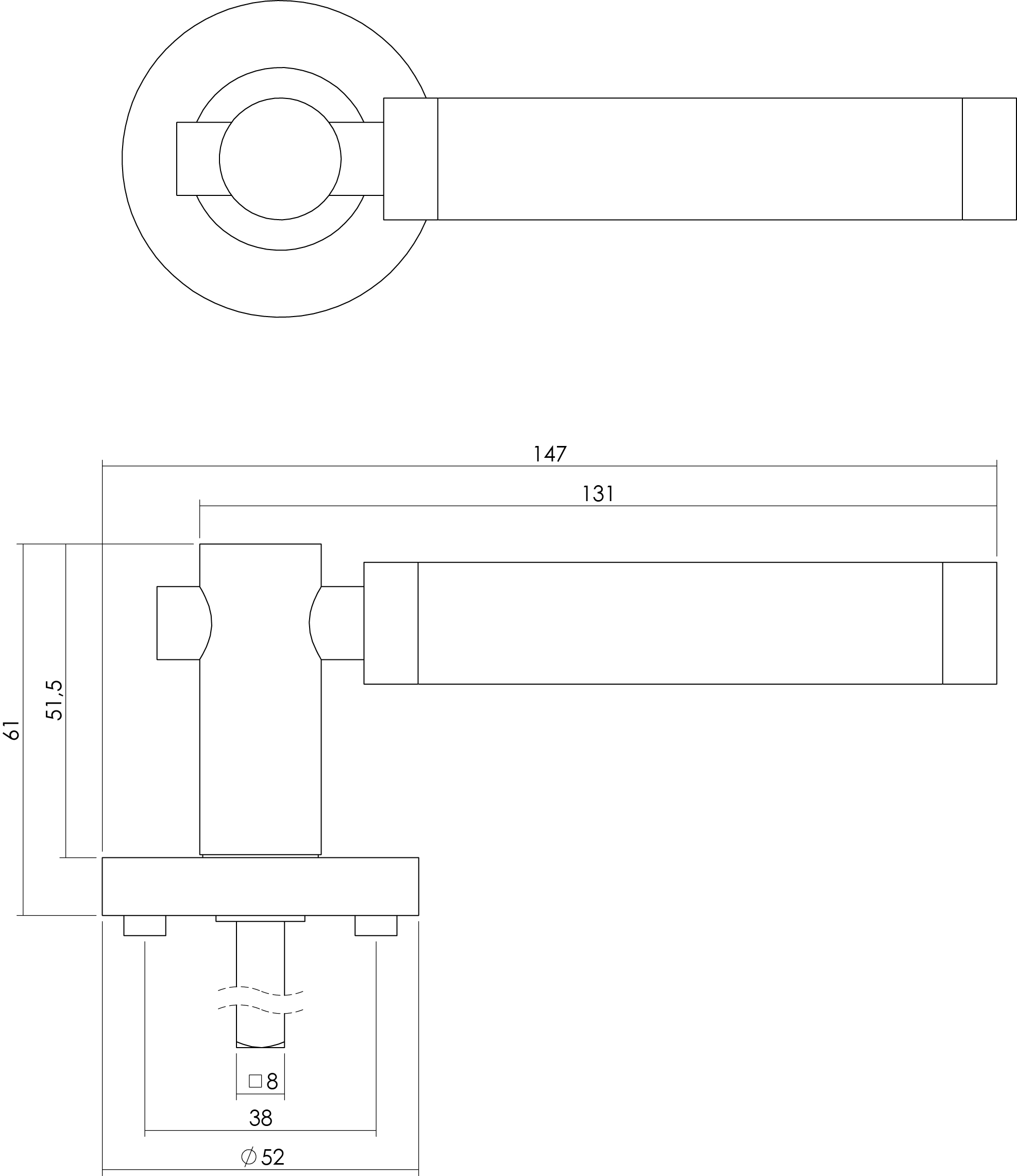 Intersteel Deurkruk Birgit op rozet chroom 3 0016.169802 2