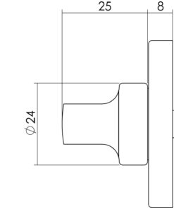 Intersteel Rozet toilet-/badkamersluiting rond chroom 3 0016.315660 2