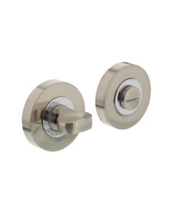 Intersteel Rozet toilet-/badkamersluiting rond chroom/nikkel mat