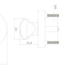 Intersteel Rozet toilet-/badkamersluiting rond chroom/nikkel mat 4 Intersteel Rozet toilet-/badkamersluiting rond chroom/nikkel mat - Afbeelding 2