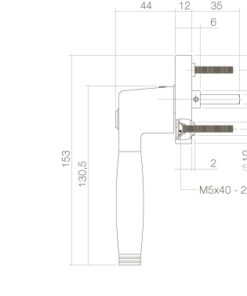 Intersteel Raamkruk Ton 222 afsluitbaar op ovaal rozet chroom/ebben hout 4 0016.661646 2