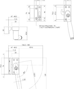Intersteel Raamsluiting afsluitbaar SKG* rechts Ton 222 chroom/ebbenhout 3 0016.661651a 2