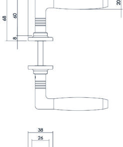 Intersteel Deurkruk Ton Palissander met vierkant rozet nikkel 7 0018.037602 2