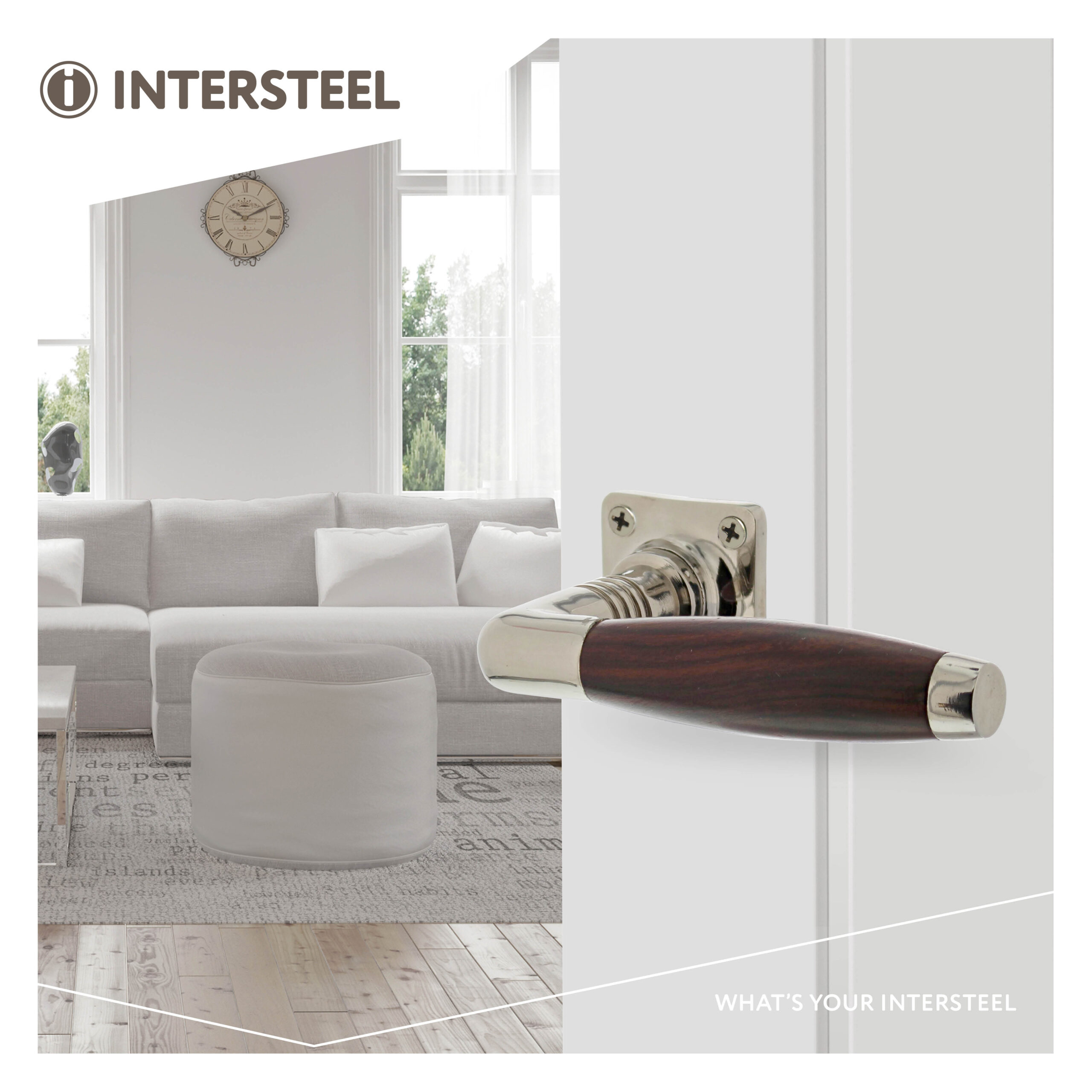Intersteel Deurkruk Ton Palissander met vierkant rozet nikkel 3 0018.037602 9 scaled