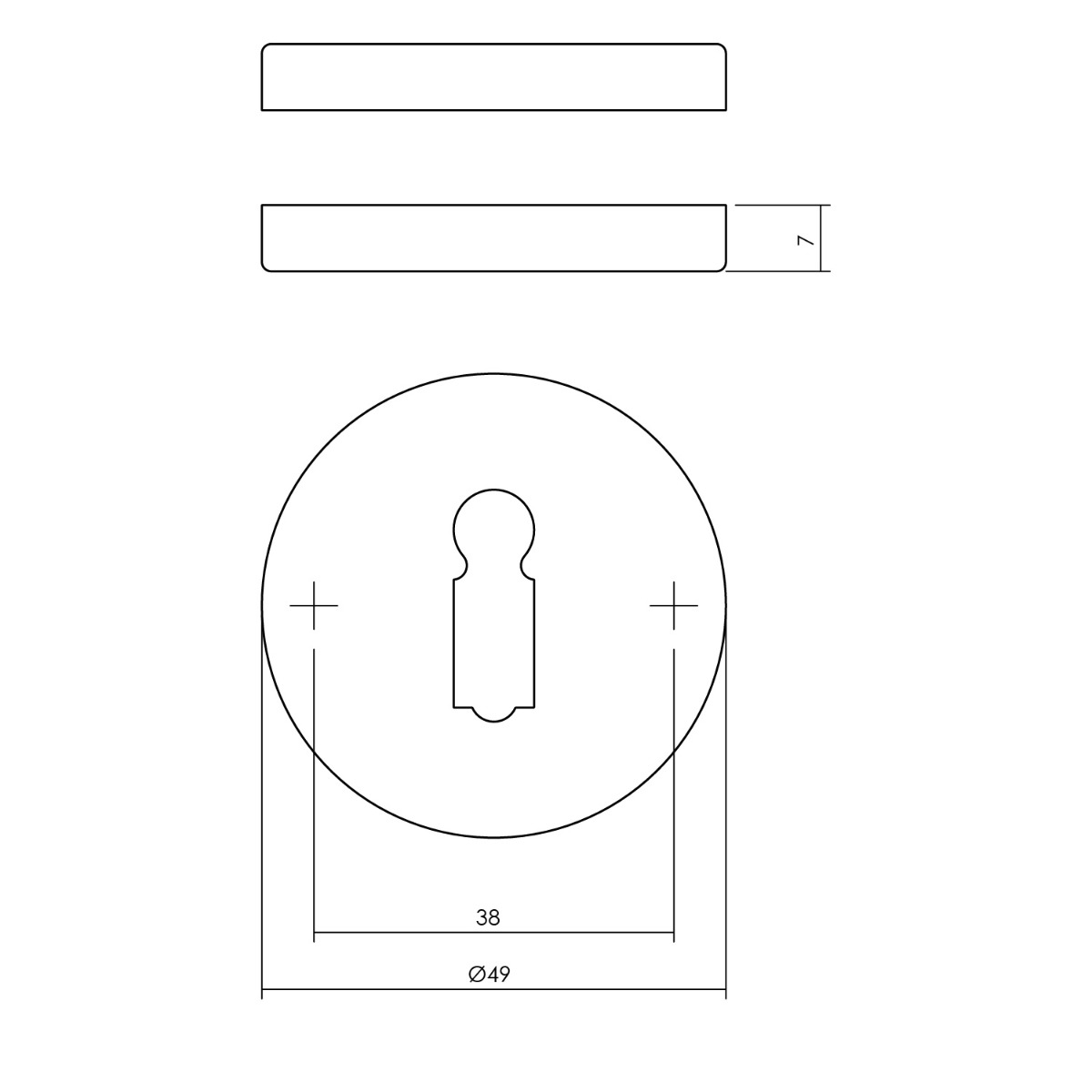 Intersteel Rozet sleutelgat rond verdekt nikkel 2 0018.318686 2