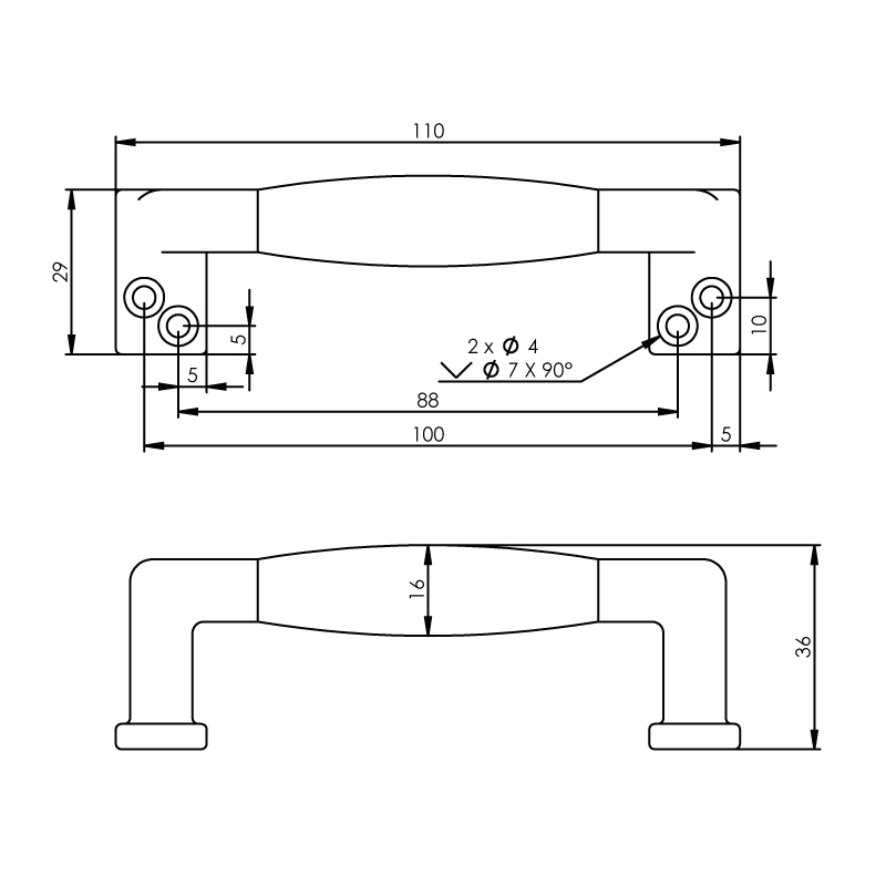 Intersteel Meubelgreep 108 mm nikkel 2 0018.561640 2