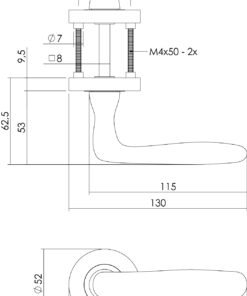 Intersteel Deurkruk Bjorn op rozet nikkel mat 5 0019.169202 2