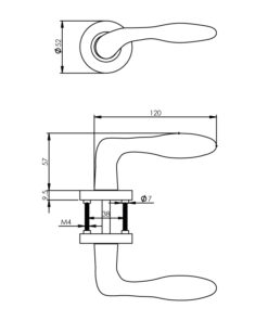 Intersteel Deurkruk George op rozet nikkel mat 5 0019.169502 2