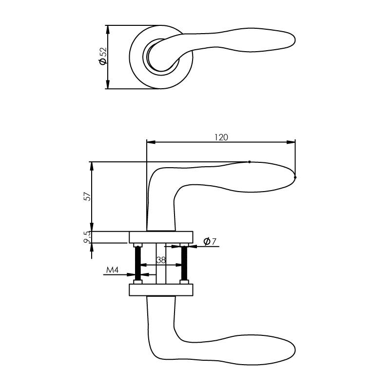 Intersteel Deurkruk George op rozet nikkel mat 3 0019.169502 2