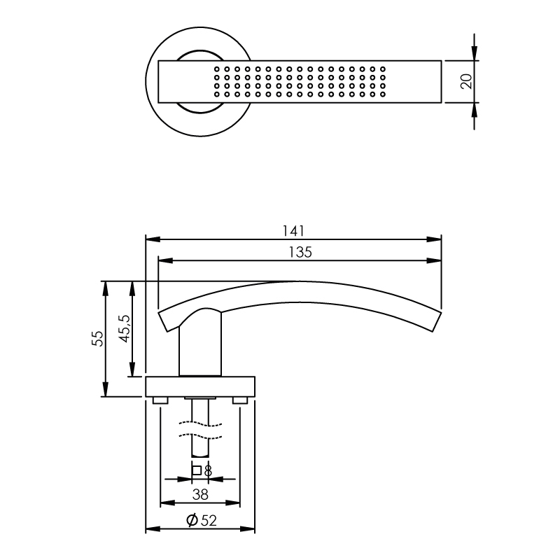 Intersteel Deurkruk William op rozet nikkel mat 3 0019.169602 2