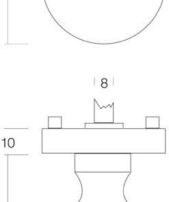 Intersteel Knop op rozet nikkel mat 3 0019.212600 2