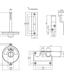 Intersteel WC-overslag vlak vrij/bezet nikkel mat 3 0019.370105 2
