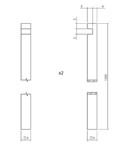 Intersteel Pomp-espagnolet Ton 222 met stangenset 2x 1250 mm nikkel mat/ebbenhout 5 0019.562037 3