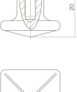 Intersteel Meubelknop vierkant 26 mm oud grijs 3 0021.847881 2