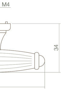 Intersteel Meubelknop gerild 72 mm oud grijs 5 0021.847970 2