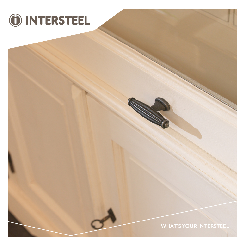 Intersteel Meubelknop gerild 72 mm oud grijs 2 0021.847970 9
