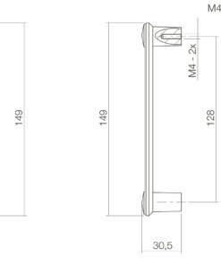 Intersteel Meubelgreep 149 mm oud grijs 3 0021.875610 2