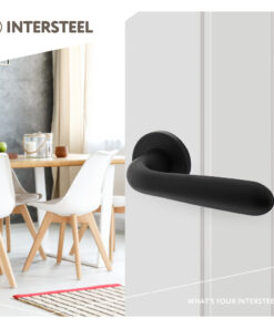 Intersteel Deurkruk Merredin op rozet ø50x7 mm aluminium zwart 7 0023.005302 9