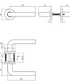 Intersteel Deurkruk Derby op rozet ø50x7 mm aluminium zwart 7 0023.007302 2