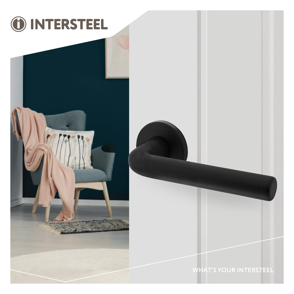 Intersteel Deurkruk Derby op rozet ø50x7 mm aluminium zwart 3 0023.007302 9
