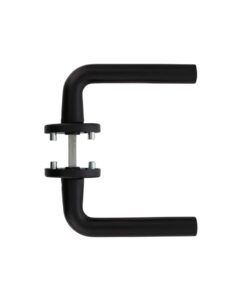 Intersteel Deurkruk Recht op ronde rozet Ø55x8 mm aluminium zwart 5 0023.010402 5