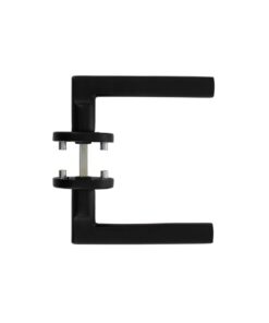 Intersteel Deurkruk Hoek 90°-vlak op rozet Ø55x8 mm aluminium zwart 5 0023.010502 5