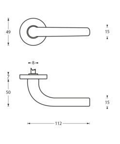 Intersteel Deurkruk Elena op rozet mat zwart 3 0023.023102 2