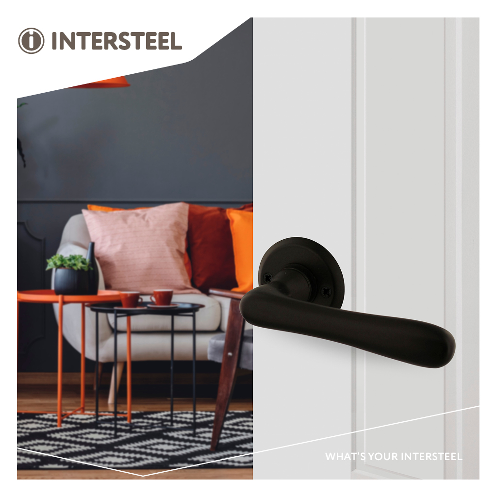 Intersteel Deurkruk Trento met ronde rozet ø50x5 mm mat zwart 3 0023.044502 9
