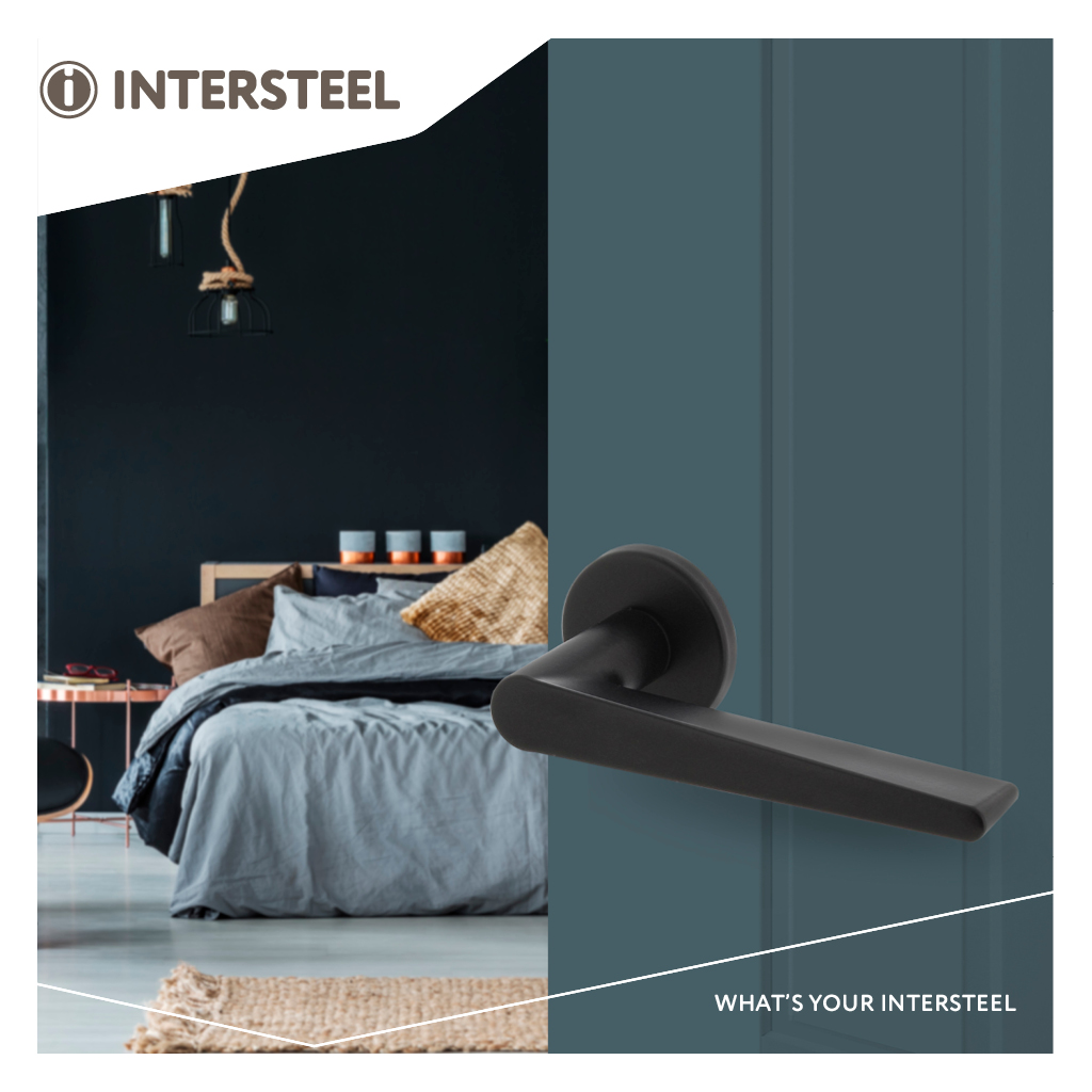 Intersteel Deurkruk Tiga met rozet ø49x7 mm mat zwart 2 0023.046502 9