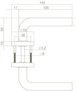Intersteel Deurkruk Luzern op rozet mat zwart 8 0023.057002 2