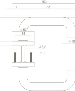 Intersteel Deurkruk Bern op rozet mat zwart 5 0023.057302 2