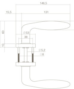 Intersteel Deurkruk Jupiter op rozet mat zwart 6 0023.058702 2