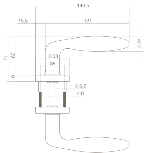 Intersteel Deurkruk Jupiter op rozet mat zwart 3 0023.058702 2