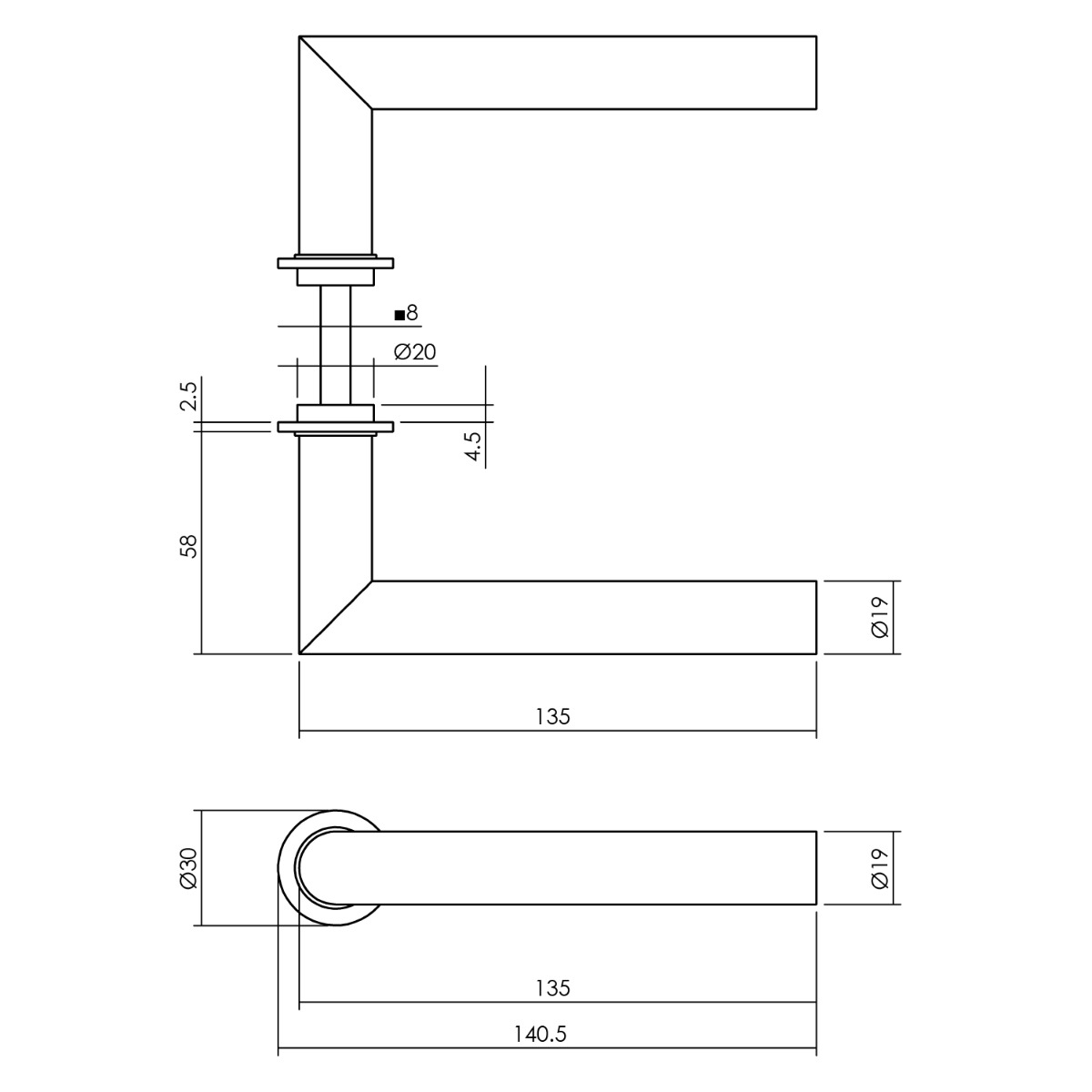 Intersteel Deurkruk Jura met minimalistische rozet 5 0023.092002 2